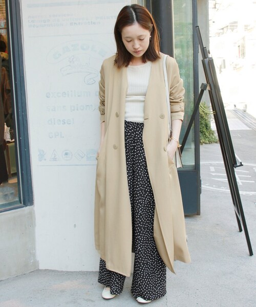 SLOBE IENA(スローブイエナ)の「《追加予約》ランダムドットイージーパンツ◆(パンツ・ブラック/フリー/在庫あり)」の4枚目の写真