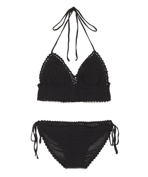 【新品 未使用】SNIDEL ブラック 水着 SNIDEL（スナイデル）の「クロシェビキニ（水着）」 - WEAR