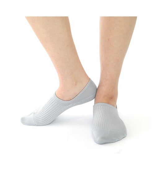 靴下屋（クツシタヤ）の「ドライリブスニーカー（ソックス・靴下・レディース・サラシ/シルバーグレー/クロ/ローズピンク/レモンイエロー/コン/ダストブルー・22.0～24.0cm）」の9枚目の写真