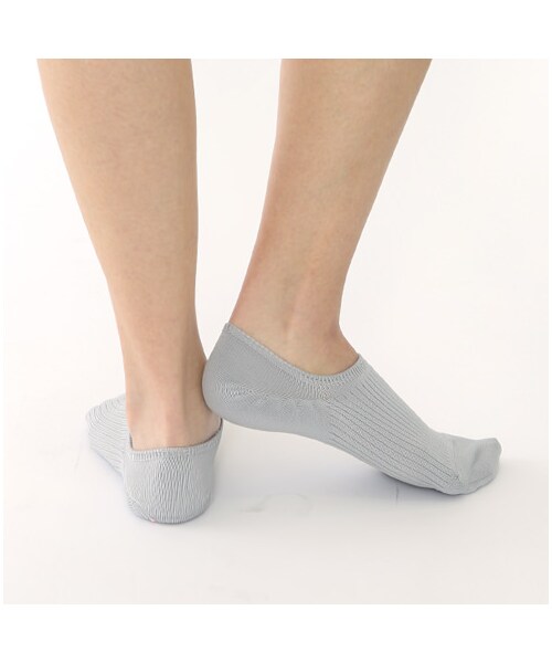 靴下屋（クツシタヤ）の「ドライリブスニーカー（ソックス・靴下・レディース・サラシ/シルバーグレー/クロ/ローズピンク/レモンイエロー/コン/ダストブルー・22.0～24.0cm）」の11枚目の写真