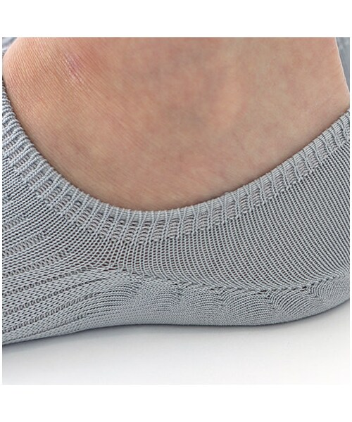 靴下屋（クツシタヤ）の「ドライリブスニーカー（ソックス・靴下・レディース・サラシ/シルバーグレー/クロ/ローズピンク/レモンイエロー/コン/ダストブルー・22.0～24.0cm）」の12枚目の写真