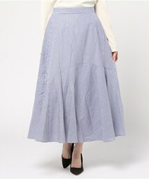 actuel | 先染めストライプマキシスカート(スカート)