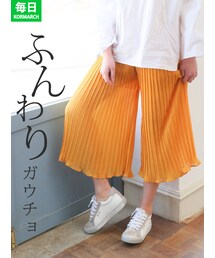 KORMARCH | 7色ウエストゴムプリーシフォンスカンツ(その他パンツ)