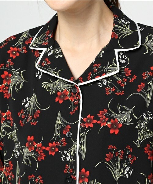 archives（アルシーヴ）の「配色パイピングシャツ（シャツ/ブラウス・レディース・ブラック/ネイビー/マスタード・MEDIUM）」の7枚目の写真