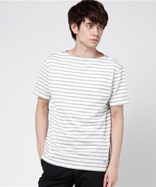 ORCIVAL（オーシバル）の「ORCIVAL REGULAR　ボーダーバスクシャツ（Tシャツ/カットソー・メンズ・ブラック/グレー/ベージュ/ブルー/ネイビー/レッド・3/4/5）」の3枚目の写真