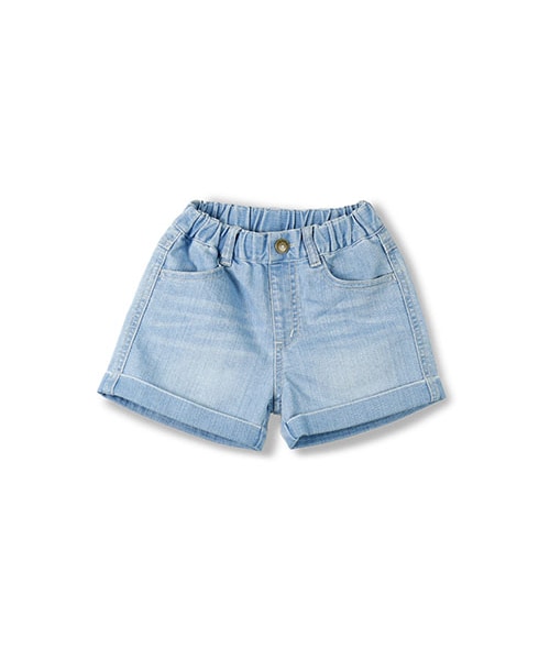 BRANSHES（ブランシェス）の「ストレッチデニムショートパンツ（デニムパンツ・キッズ・ネイビーブルー/ブルー・80～150）」の2枚目の写真