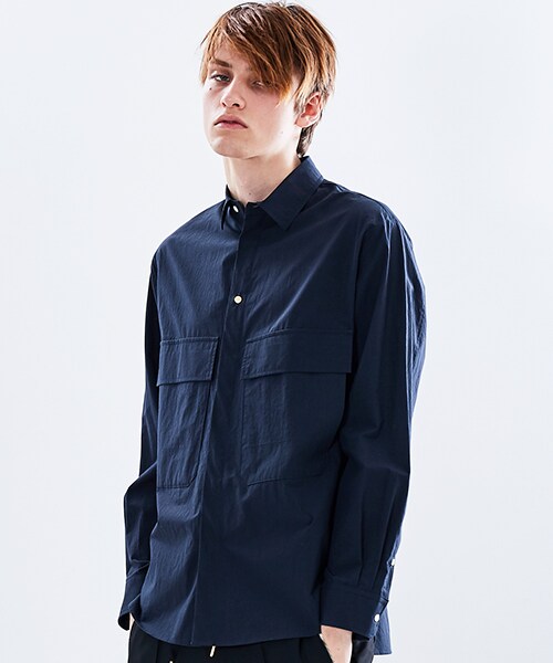 CULLNI（クルニ）の「ミリタリーポケットシャツ（その他・メンズ・NVY/BLK・1/2）」の11枚目の写真