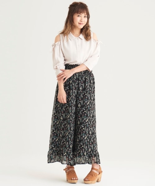 MAJESTIC LEGON（マジェスティックレゴン）の「肩あき袖リボンブラウス（トップス・レディース・アイボリー/ピンク/L/グレー・S/M）」の8枚目の写真