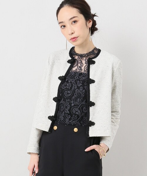 IENA LA BOUCLE チャイナデザインジャケット 羽織 日本製 M IENA（イエナ）の「IENA LA BOUCLE チャイナデザインジャケット
