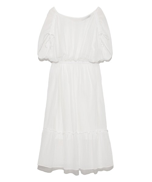 クリアランスバーゲン 期間限定開催 Salon De Balcony スモッキングシフォンワンピース 史上最も激安 ingenieria Cl