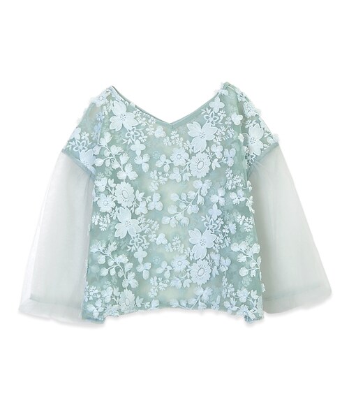 flower(フラワー)の「honey bee top~ハニービートップ(Tシャツ/カットソー・レディース・yellow/blue/white・FREE)」の3枚目の写真