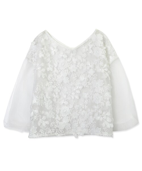 flower(フラワー)の「honey bee top~ハニービートップ(Tシャツ/カットソー・レディース・yellow/blue/white・FREE)」の2枚目の写真