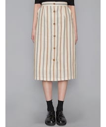 SeoulLife | [AIN] Vintage stripe midi skirt (2 colors)(スカート)