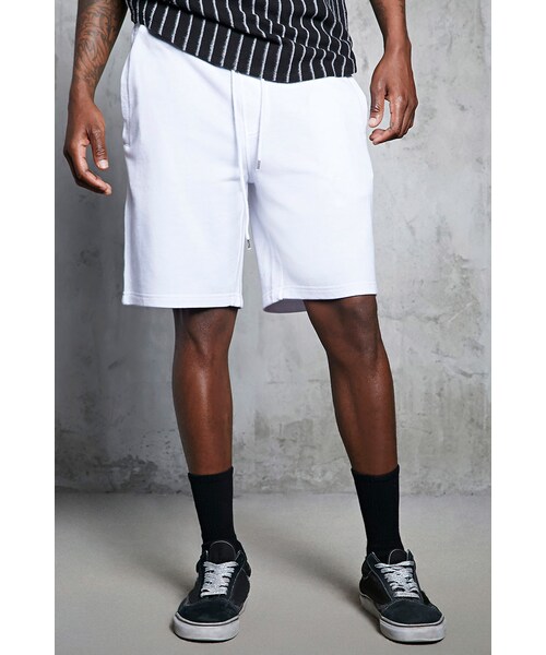 FOREVER 21（フォーエバー トゥエンティーワン）の「[MEN]フレンチテリーヘザーハーフパンツ（パンツ・メンズ・BLACK/WHITE・XS/S/M/L/XL）」の5枚目の写真