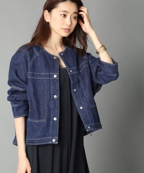 ✨極美品✨パラスパレス デニム ジャケット ノーカラー ジップアップ