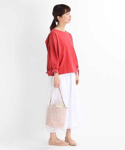 studio CLIP(スタディオクリップ)の「袖シフォンリボンプルオーバー(トップス・オフホワイト/レッド/ネイビー)」の5枚目の写真