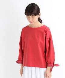 studio CLIP | 袖シフォンリボンプルオーバー(トップス)