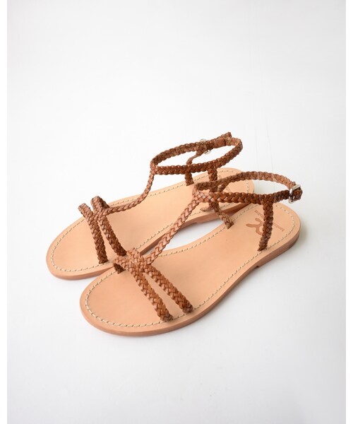 45R（フォーティファイブアール）の「レザー編みサンダル