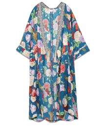 リリーブラウン 和柄着物風ガウン ホワイト LILY BROWN（リリーブラウン）の「和柄着物風ガウン（）」 - WEAR