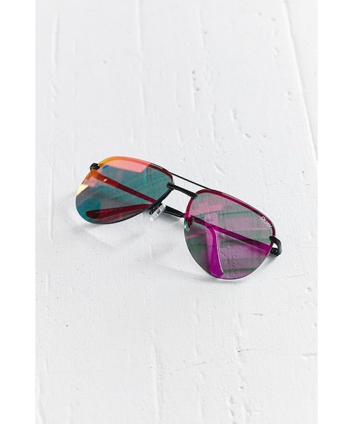 quay（キー）の「Quay The Playa Aviator Sunglasses（サングラス・レディース・Pink/Silver・ONE SIZE）」の5枚目の写真