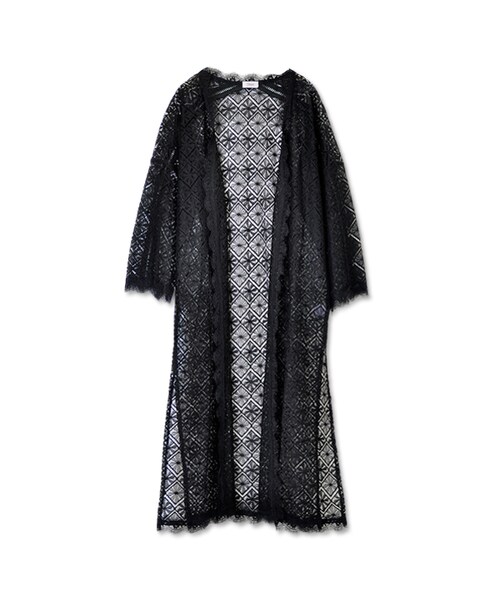 flower(フラワー)の「lace side gown ~レースサイドガウン(カーディガン/ボレロ・レディース・ivory/black・FREE)」の2枚目の写真