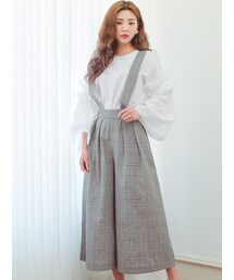 KORMARCH | チェックワイドオールインワン(その他トップス)