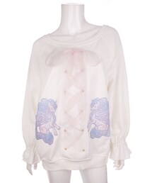 Bobon21 | ユニコーンレースアップトップス(スウェット)