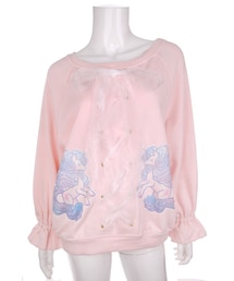 Bobon21 | ユニコーンレースアップトップス(スウェット)