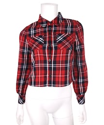 Bobon21 | ショート丈チェックシャツ(シャツ/ブラウス)