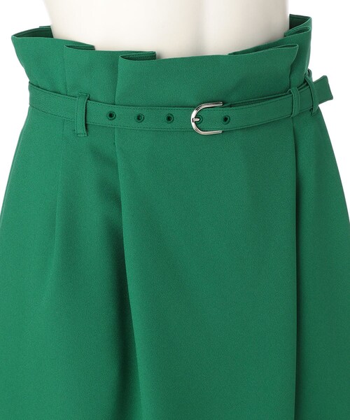 G.V.G.V.（ジーヴィージーヴィー）の「PLEATED MIDI SKIRT（スカート・レディース・BLACK/GREEN・34/36）」の7枚目の写真