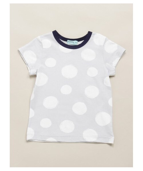 HAKKA KIDS（ハッカキッズ）の「手描きドットPT Tシャツ（トップス・レディース・ライトグレ-/ブラック・100/110/120）」の3枚目の写真