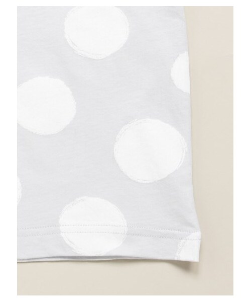 HAKKA KIDS（ハッカキッズ）の「手描きドットPT Tシャツ（トップス・レディース・ライトグレ-/ブラック・100/110/120）」の7枚目の写真