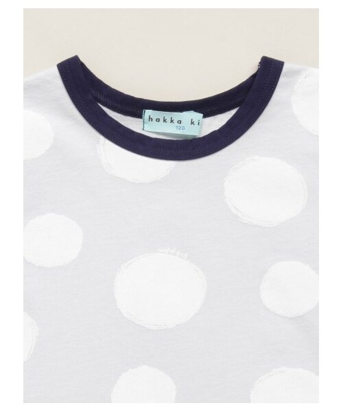 HAKKA KIDS（ハッカキッズ）の「手描きドットPT Tシャツ（トップス・レディース・ライトグレ-/ブラック・100/110/120）」の5枚目の写真