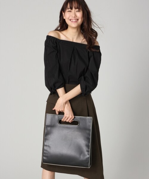 BLISS POINT(ブリスポイント)の「クリテTOTE(バッグ・ホワイト/ブラック/レッド)」の2枚目の写真