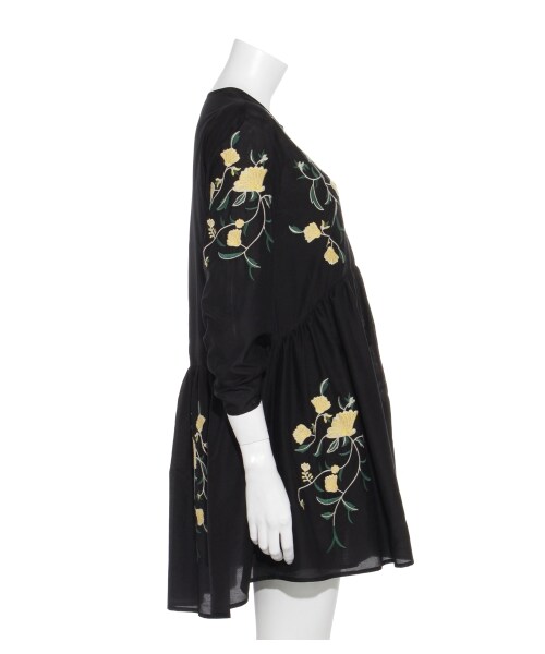 FRAY I.D（フレイアイディー）の「エンブロイダリーチュニックワンピース（膝丈ワンピース・レディース・YEL/BLK・F）」の6枚目の写真