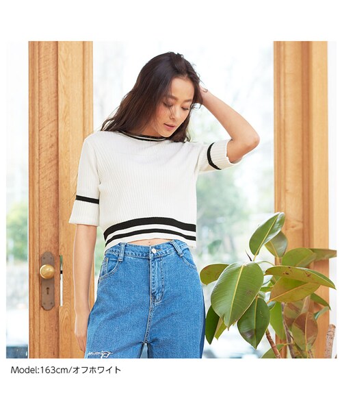 レペット リブ ショートトップス M レペット【 repetto 】 バレエトップス 半袖 ロゴ入り Tシャツ
