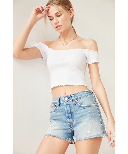 Levi's（リーバイス）の「Levi's Levi's Frayed Wedgie Short（その他パンツ・レディース・Blue・24/25/26/27/28/29/30/32）」の6枚目の写真