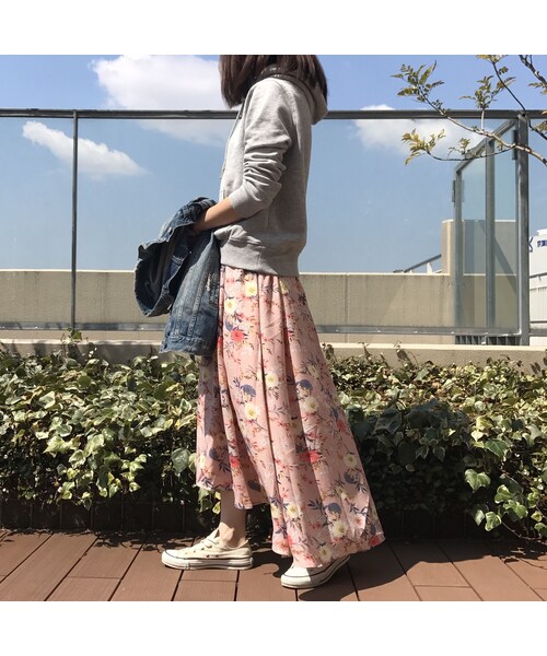 copine(コピン)の「大人気!ミント再入荷★花柄アシンメトリーロングスカート(4color)(スカート・レディース・その他)」の4枚目の写真