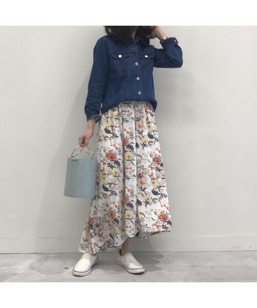 copine(コピン)の「大人気!ミント再入荷★花柄アシンメトリーロングスカート(4color)(スカート・レディース・その他)」の14枚目の写真