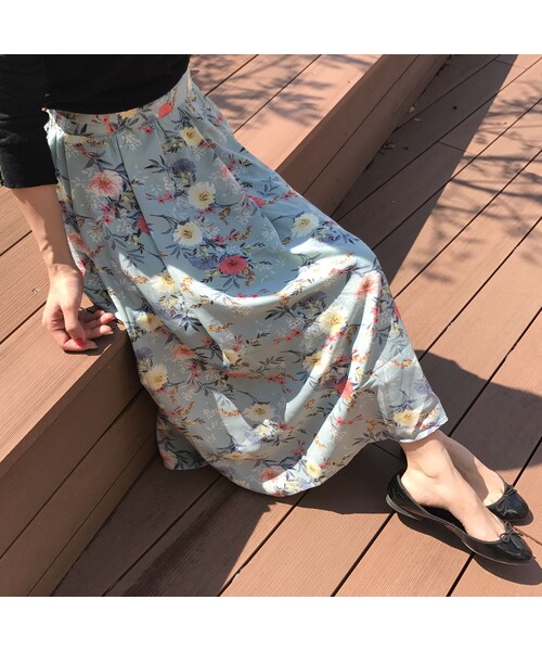copine(コピン)の「大人気!ミント再入荷★花柄アシンメトリーロングスカート(4color)(スカート・レディース・その他)」の11枚目の写真