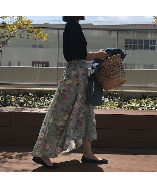 copine(コピン)の「大人気!ミント再入荷★花柄アシンメトリーロングスカート(4color)(スカート・レディース・その他)」の10枚目の写真