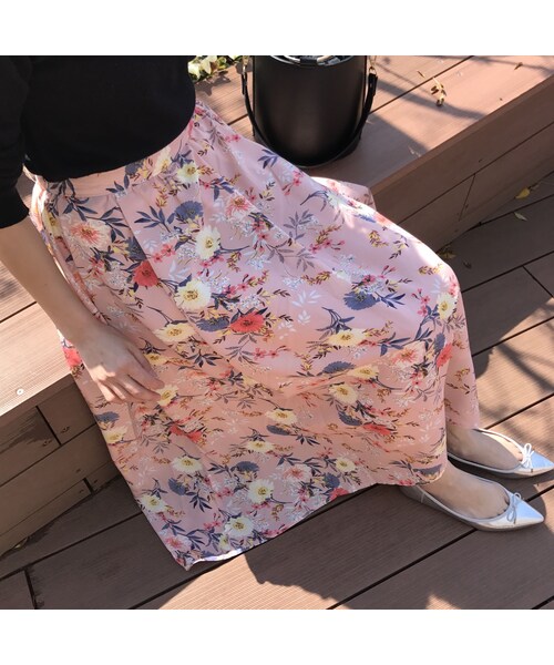 copine(コピン)の「大人気!ミント再入荷★花柄アシンメトリーロングスカート(4color)(スカート・レディース・その他)」の5枚目の写真