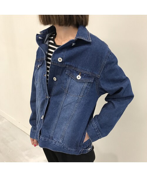 copine（コピン）の「★再入荷★クラシカルラインシンプルオーバーサイズGジャン(3color)（デニムジャケット・レディース・その他）」の9枚目の写真