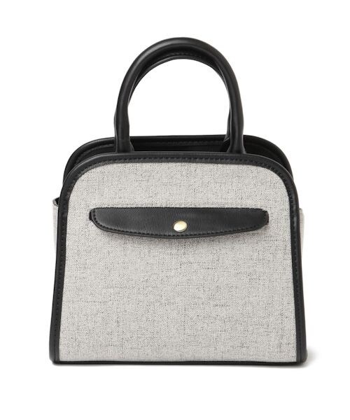 studio CLIP（スタディオクリップ）の「2WAY生地コンビショルダーバッグ（バッグ・ブラック/キャメル）」の4枚目の写真