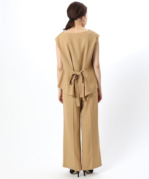 □美品◆スローブイエナ◆リネンライクブラウス×パンツセットアップ SLOBE IENA - IENA SLOBE リネンライクブラウス×パンツ