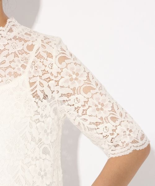 LOWRYS FARM（ローリーズファーム）の「レースハイネックプルオーバー（トップス・オフ/ブラック）」の8枚目の写真