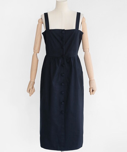 DHOLIC（ディーホリック）の「くるみボタンスリーブレスコットンワンピース（ワンピース・レディース・FREE）」の2枚目の写真