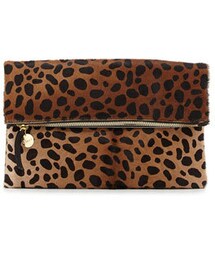 CLARE VIVIER | Clare V. Leopard-Print Fold-Over Clutch Bag(クラッチバッグ)