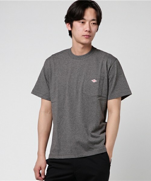 DANTON（ダントン）の「DANTON クルーネック ポケT （Tシャツ/カットソー・メンズ・ホワイト/ブラック/グレー/ライトグレー/グレー系その他/オリーブ/ネイビー/ブルー系その他/ブルー系その他2/レッド・38/40/42）」の4枚目の写真