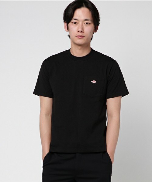 DANTON（ダントン）の「DANTON クルーネック ポケT （Tシャツ/カットソー・メンズ・ホワイト/ブラック/グレー/ライトグレー/グレー系その他/オリーブ/ネイビー/ブルー系その他/ブルー系その他2/レッド・38/40/42）」の2枚目の写真